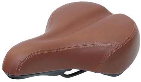 Komfort-Fahrradsitz, Rennrad-Sattel, Vintage, bequemer Fahrradsattel, Retro-Kissen, braunes Leder, Fahrradsattel, Fahrradteile, A