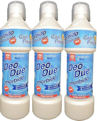 Deodue Ammorbidente Fiori Azzurri 1 kg 3 pezzi