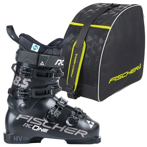 Fischer Botas de esquí para mujer, botas de esquí alpino, botas de esquí alpinas, botas de esquí alpinas RC One 8.5 – Negro – Flex 85 – Modelo 2024 incluye funda para botas de esquí Alpine Eco,