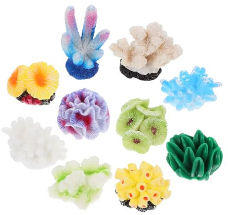 Ipetboom 10 STK Harzsimulation Koralle künstliche Wasserpflanze kuchendekoration küchendeko Aquarium Dekoration Künstliche Korallen Haushalt Ornamente Flasche schmücken Skulptur