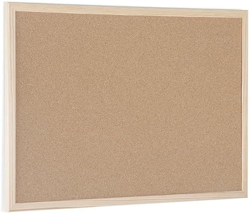 Papiertiger Korktafel/Natur Pinnwand mit Holzrahmen (60cm x 40cm)