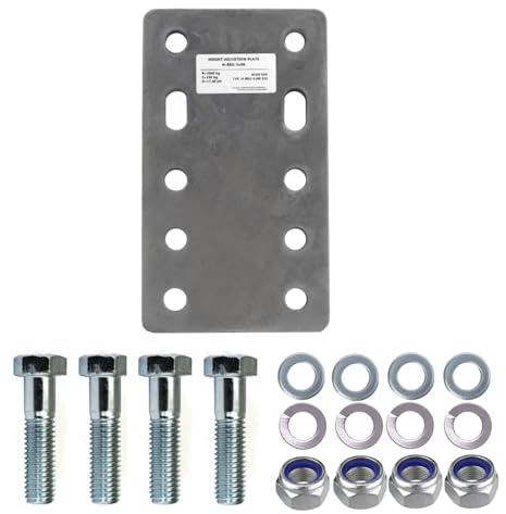 XIMPLIO Universelle Adapterplatte zur Höhenverstellung 5x90+4xM16 der Anhängerkupplung für 2-Loch 90 mm AHK-Bock Flanschkugeln. verzinkt (mit 4xM16 Schraubenset)