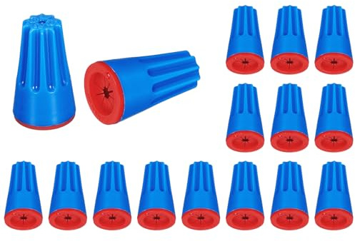 sourcing map 20Pcs Waterproof Wire Connector, UL Listed Cable Terminal Connectors 22-14AWG Twist Nut Caps for Landscape Light, Water Irrigation, Blue Red