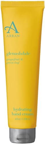 Arran Sense of Scotland Glenashdale Hand Cream (40ml) Invigorating and Moisturising with Lemons, Grapefruit, Green Leaf and Bergamot