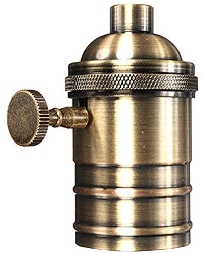 Nimomo Retro-Lampenfassung E26/E27, Sockel für Glühbirne, Fassung Vintage Lampensockel Deckenfassung Sockel, Antiker Look Wand, Tisch & Deckenleuchte, DIY Zubehör