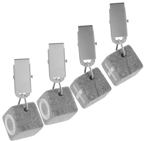 MUCKLILY Pinzas para Mantel de Exterior de Mármol, 4 Piezas, Acero