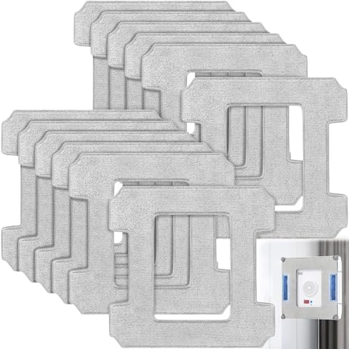 ZZXLOPEZ 12 Pezzi Ricambio Per Tamponi Di Pulizia per ECOVACS WINBOT W2 PRO/W2 PRO Omni/W2 Omni/W2/W1 Pro/W1, Pulizia Riutilizzabile, Robot per Pulizia Finestre, Efficace su Macchie e Polvere