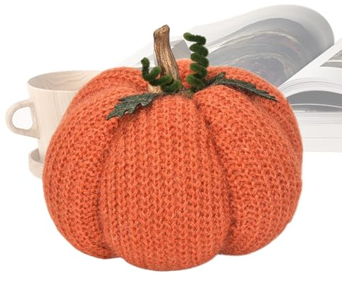 Fangfhai Decoración de calabaza de Halloween, decoración de calabaza para festivales de otoño, centros de mesa de Acción de Gracias, adorno hecho a mano para dormitorio, porche, lugar de trabajo