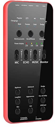 Scheda audio dal vivo con microfono esterno USB per trasmissioni in diretta, scheda audio per registrazione di telefoni cellulari, computer, PC (D 151 x 74 x 12 mm)