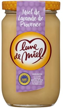 MIEL - Miel De Lavande Crémeux De Provence LUNE DE | Savoureux et onctueux | Parfait pour vos petits-déjeuners | le pot de 375g | LOT DE 3