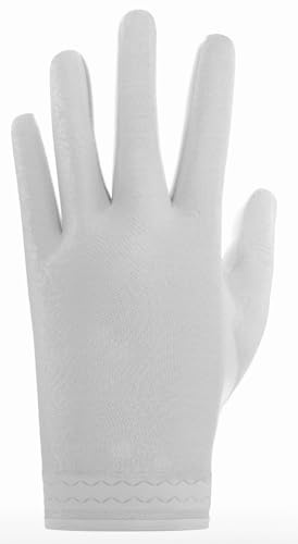 Kyniog Ladies Golf Gloves for Women, Tan-Through White, Left Hand Right Hand, Breathable Leather, All Weather Grip, Cabretta Leather (M, Left)