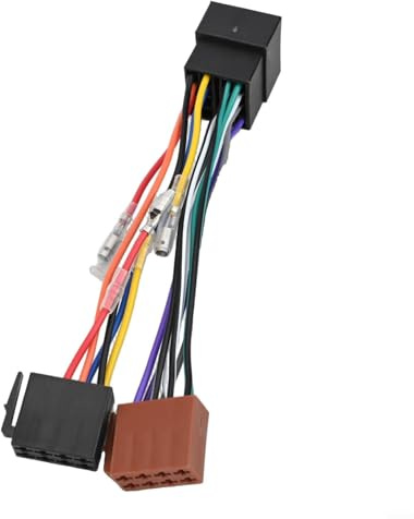 For ISO Car Stereo Radio Harness Adapter 16 Pin Connector Cable for For ISO Female to For ISO Radio Socket 12V Vehicle Audio Wiring Accessory