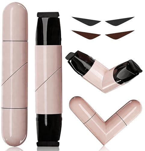 2 Piezas Winged Eyeliner Stamp Pen,Sello de Delineador Ojos de Doble Cabeza | Negro + Marrón, Sello Eyeliner de Waterproof, Delineador de Ojos de Doble Cabeza para Mujeres, Duradero & Secado Rápido