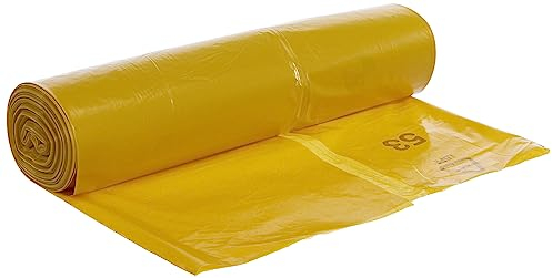 Deiss Premium 13001 Sacchetti per Rifiuti Tipo 60, Giallo, 700X1100 mm, 25 Pezzi