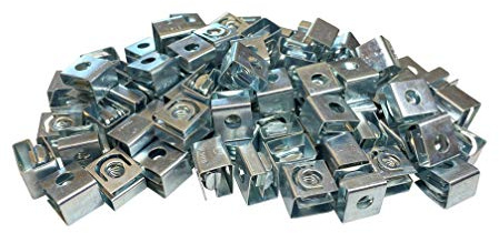 RackGold Paquete de 50 tuercas enjauladas deslizantes M5, fabricadas en EE. UU.