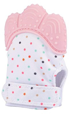 Funky Planet Beißhandschuh für Babys ab 0 Jahren - Beißhandschuh Baby Teething Toy - Raschelnder & Beruhigender Zahnhandschuh für Zahnungshilfe aus Lebensmittelechtem Silikon