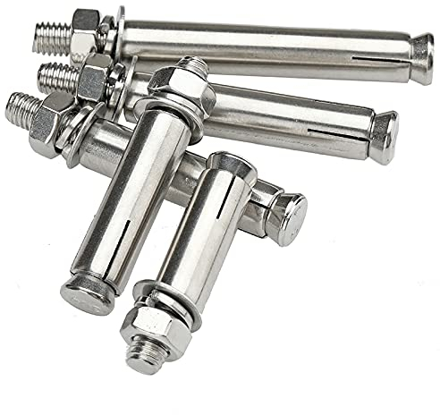 20X NUZAMAS M8x70mm Expansionsschrauben 304 Edelstahl-Expansionshülsen-Ankerbolzen Hochleistungs-Befestigungsanker für Schrauben Wandbau