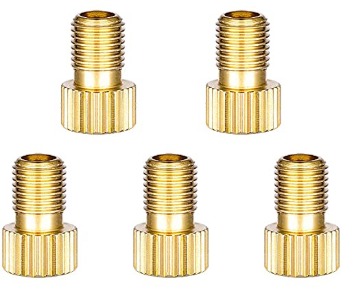 MMOBIEL Lot de 5 adaptateurs de Valve Presta vers Schrader pour valves de vélo et de Voiture pour gonfler Les pneus de vélo