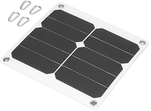 Solar Panel, 5V 15W Portable USB Solar Charger, High Capacity Solar Power Bank Charging Kit for Smartphones Tablets Off-Grid Applications, for Outdoor Hiking Camping Emergency