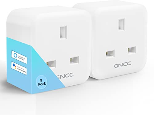 Smart Plug GNCC WiFi Plugs Works with Google Home Smart Socket Wireless Remote Control Timer Smart WiFi Outlet Without Energy Monitoring, 2.4Ghz Only, 13A 3120W, 2 Pack