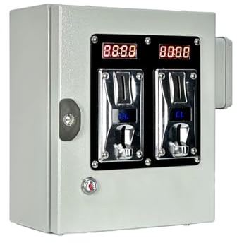 Gettoniera per Lavatrice e Asciugatrice domestica | Legge tutte le monete | Potenza max per macchina 3500W | Ideale per B&B, Residence, Aree Camper | Prestazioni TOP | Semplice da installare e usare