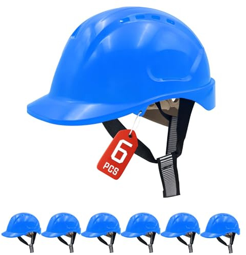 Bauhelm EN397, Mustbau Sicherheitshelm, Arbeitshelm Schutzhelm mit DIY Steckplätze für 53-65 cm Kopfumfang verstellbar, Sicherheitshelm mit Schweißband für BAU und Industrie