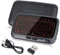 KeautFair H18 Mini Wireless Keyboard Touchpad Full Screen Portable Adjustable Backlight RGB Rechargeable Portable Cordless 1600DPI for PC/Laptop/Smartphone/Playstation Windows/iOS/Android(Black)