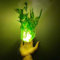 Lámpara de fuego flotante de Halloween, bolas de fuego iluminadas, llama artificial para decoración de fiesta de Halloween, sin llama (verde)