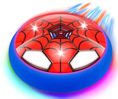 LAIBUY Air Power Fussball,Spielzeug Kinder für Jungen,LED Fußball Kinderspielzeug Indoor Leuchtender Schwebender Ball mit,Geburtstag FußBall Geschenke für 3 4 5 6 7 8 9 10 11 12 Jungs Mädchen