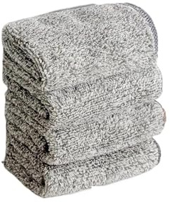 ZYAGH SpüLtüCher 1/5 Stück verdicktes, graues, anthrazitfarbenes, super saugfähiges Geschirrtuch, Anti-Fett-Küchenwischlappen, Mikrofaser-Reinigungstücher Fur KüChe(5pcs)