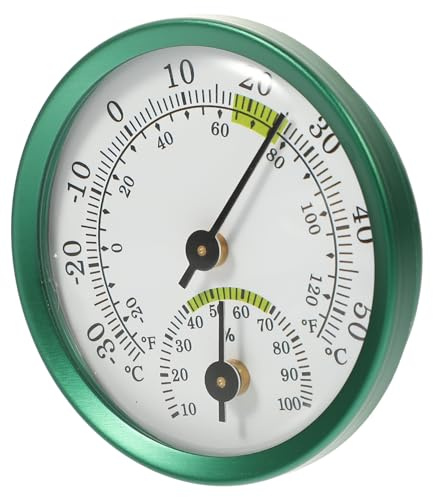 UPKOCH Termómetro Higrómetro Multifuncional Medidor De Temperatura y Humedad Para Jardín Interior y Exterior