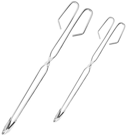 DECOMELODY 2 Stück Edelstahl Müllgreifer Greifzange Greifer für Senioren Langlebig Robust Schnelles Aufheben von Müll und Abfall Effizientes Greifen Reinigungshilfe