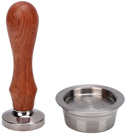 Generic Stainless Steel Reusable Coffee Capsules, Personalize Coffee Filter, Tamper Brush, Compatible with LAVAZZA Mio Machines, Reduce Single Use Waste, Easy to Install, Long Lasting