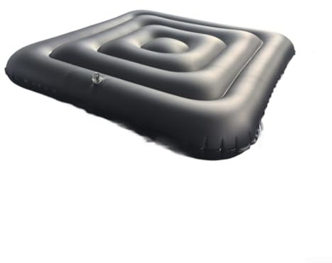 Quadratische aufblasbare Poolabdeckung, 130 cm, entworfen, um die Wassertemperatur des Pools stabil zu halten, schützt vor Schmutz und Regenwasser, aus stabilem, wetterbeständigem Kunststoff (ohne