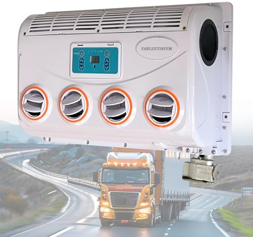 Aire acondicionado de cabina de camión, unidad evaporadora para semircamiones, autobuses, caravanas y caravanas, sistema dividido compatible con 12 V/24 V