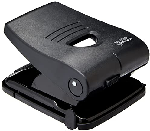Rapesco PF835PB2 Germ-Savvy Antibakteriell, 2-Fach Locher 835-P, 40 Blatt Kapazität, Schwarz