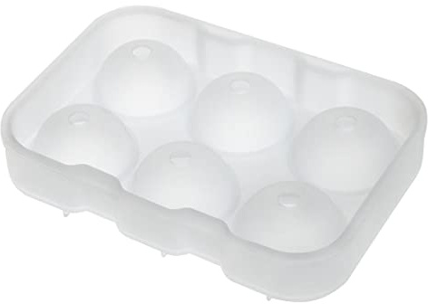 Beaumont Silicone Ice Ball Mould - Makes 6 Spheres, Dishwasher Safe, Slower Melting Than Cubes, Ideal for Cocktails, Liquor, Whisky | Slower melting design prevents drink dilution, while the stackable shape saves space in busy commercial freezers.