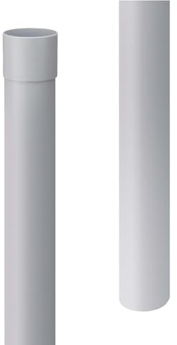 INEFA Tuyau Descente 200cm PVC 75mm Gris Raccord Tuyau Pluvial Montage Facile