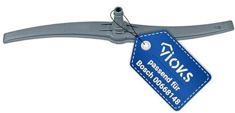 VIOKS Sprüharm Geschirrspüler Ersatz für BOSCH Sprueharm Unten 668148 00668148 für Geschirrspüler - Spülmaschine Ersatzteile Sprüharm 460x75mm Grau/Dishwasher Arm