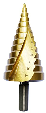CEFEPH AACH439 Profi Stufenbohrer 4-39 mm HSS Schälbohrersatz für Edelstahl Metall Holz Kunststoff usw