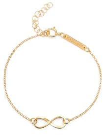 SINGULARU - Pulsera Infinito - Pulsera en Plata de Ley 925 con Acabado Baño de Oro de 18 Kt. O Rodio - Talla Unica - Largo de cadena 17.5 cm - Joyas para Mujer - Varios Acabados
