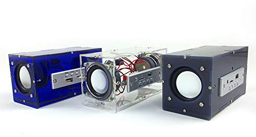 DIY Bluetooth Speaker Kit, Stereo Dual Speaker Elektronische DIY Kits, Bauen Sie Ihren Eigenen Tragbaren Bluetooth Speaker Leistungsverstärker mit Fernbedienung(grau)