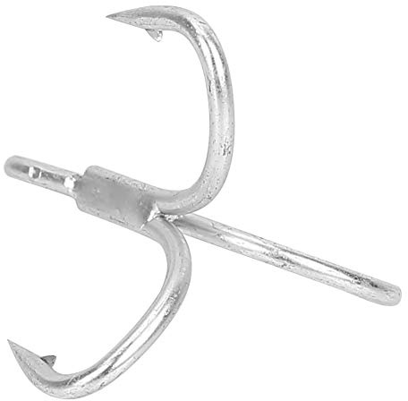 Shipenophy Angelhaken Dreifach-Angelhaken mit Stacheldraht Rundhaken Karpfenhaken zum Angeln im Freien auf Seefische (Large 1/0# (10 Stück für Salz))