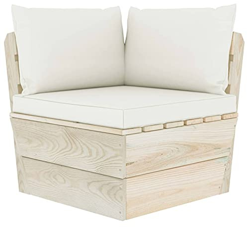 Tidyard Cojín para Balancín Cojín Decorativo para Jardín Patio Terraza Balcón para Banco Jardín Tela Blanco Crema 60 x 38 x 13 cm 2 Piezas
