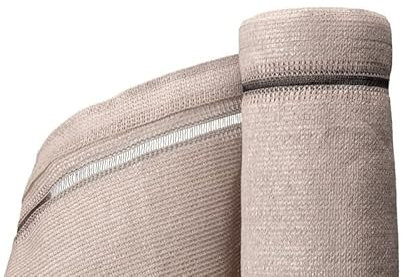 EASY CLOTURE Brise Vue 220 g/m² H2m00 x L 10m Taupe - Résistant UV Vent et déchirures - Intimité Vis-à-vis - Jardin Balcon Terrasse