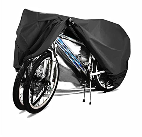 Bike Covers for 2 or 3 Bikes, 2XL Size Outdoor Waterproof & Anti-UV Bicycle Covers with Lock Hole for Mountain Road Electric Bikes