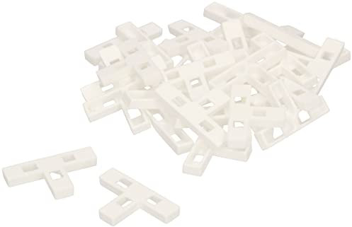 KOTARBAU® Cruceta para baldosas T, 8 mm - 30 unidades, Separadores para juntas, Espaciadores, Clips de nivelación de baldosas, Cruceta separadora en T para azulejos
