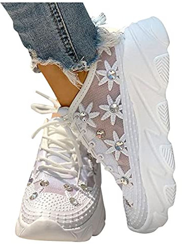Fannyfuny Sneaker Plateau Damen Air Cushion Outdoor Sportlich Schuhe Hoch Trainingsschuhe Bequem Breite Schuhe Sicherheitsschuhe Joggingschuhe Laufschuhe Sportschuhe Turnschuhe Sneaker Damen