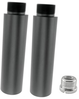 SAFIGLE 3 Stück Mikrofonverlängerungsrohre aus Aluminiumlegierung 5/8 mit Schraubadapter Stabile Struktur zur Verlängerung des Mikrofonhalters für Studio und Bühne