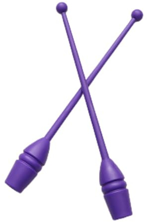 TOPPERFUN 2 Stück Rhythmische Gymnastikstäbe, 43,5 x 4,5 cm Kunststoff Gymnastik Übungsstäbe, Mehrfarbige Sport und Fitnessgeräte